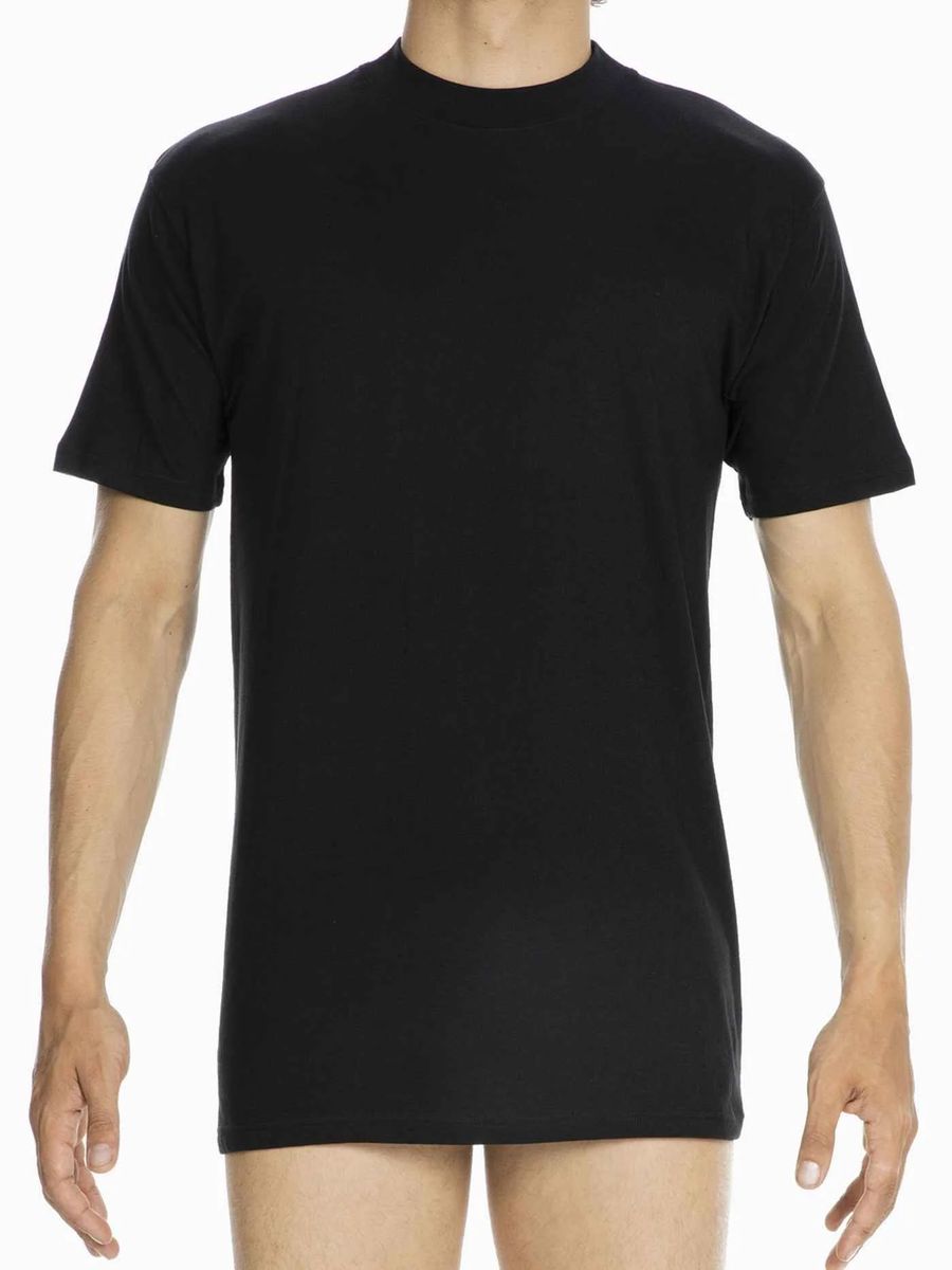 HOM Harro New Unterhemd, breite Blende, für Herren, schwarz, M