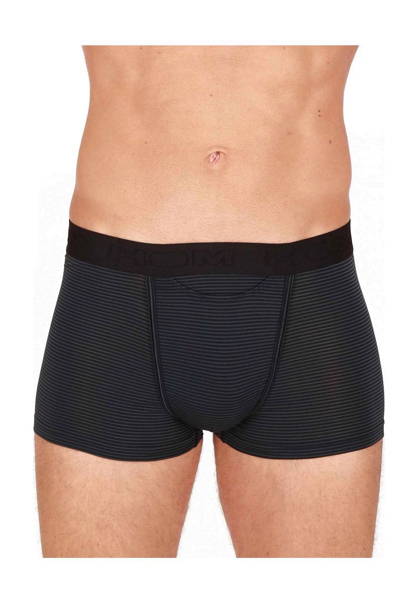 Gestreifte Mikrofaser-Boxershorts mit Tasche