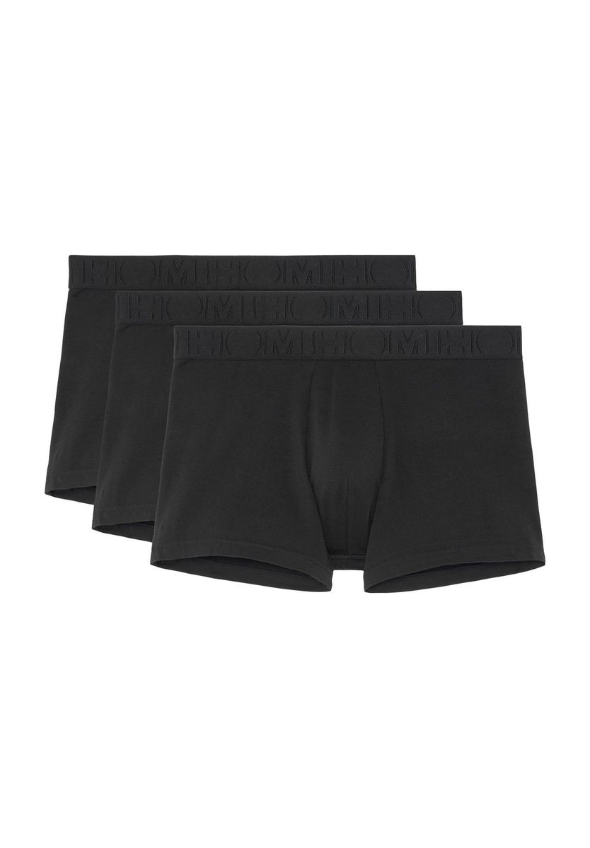 Herren Baumwoll Boxer Briefs 3er-Pack, Schwarz