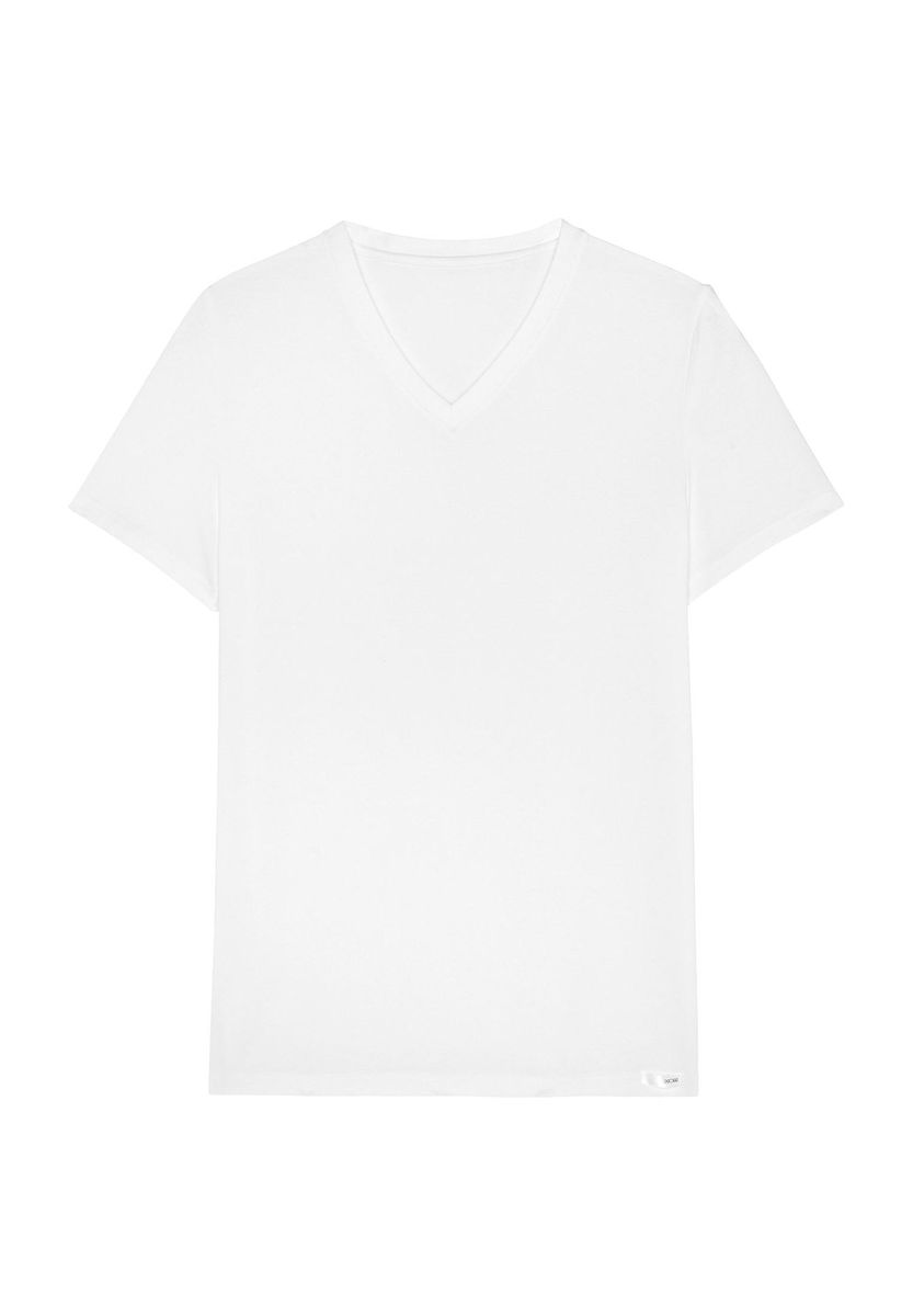 Klassisches weißes V-Ausschnitt Unterhemd