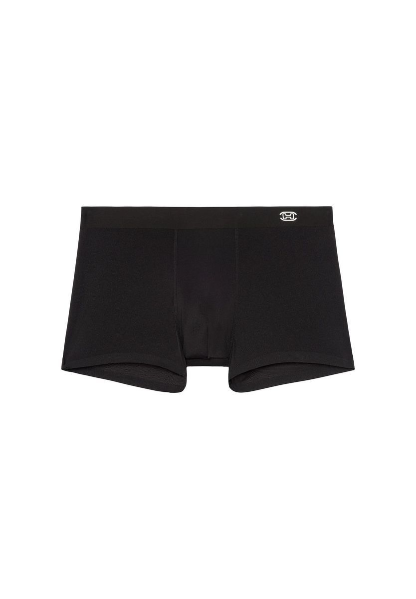Herren Mikrofaser Boxershorts einfarbig Schwarz