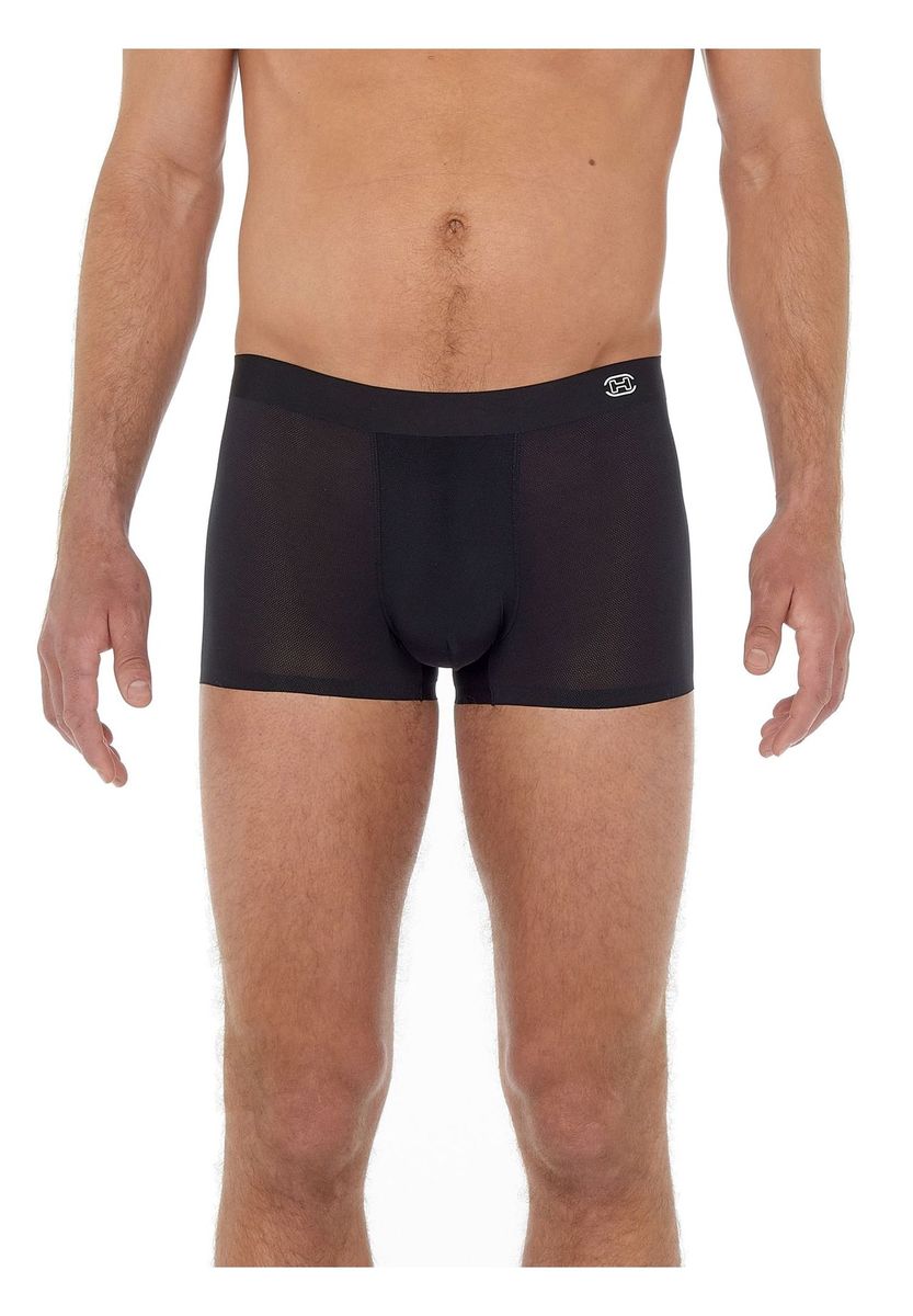 Herren Mikrofaser Boxershorts einfarbig Schwarz