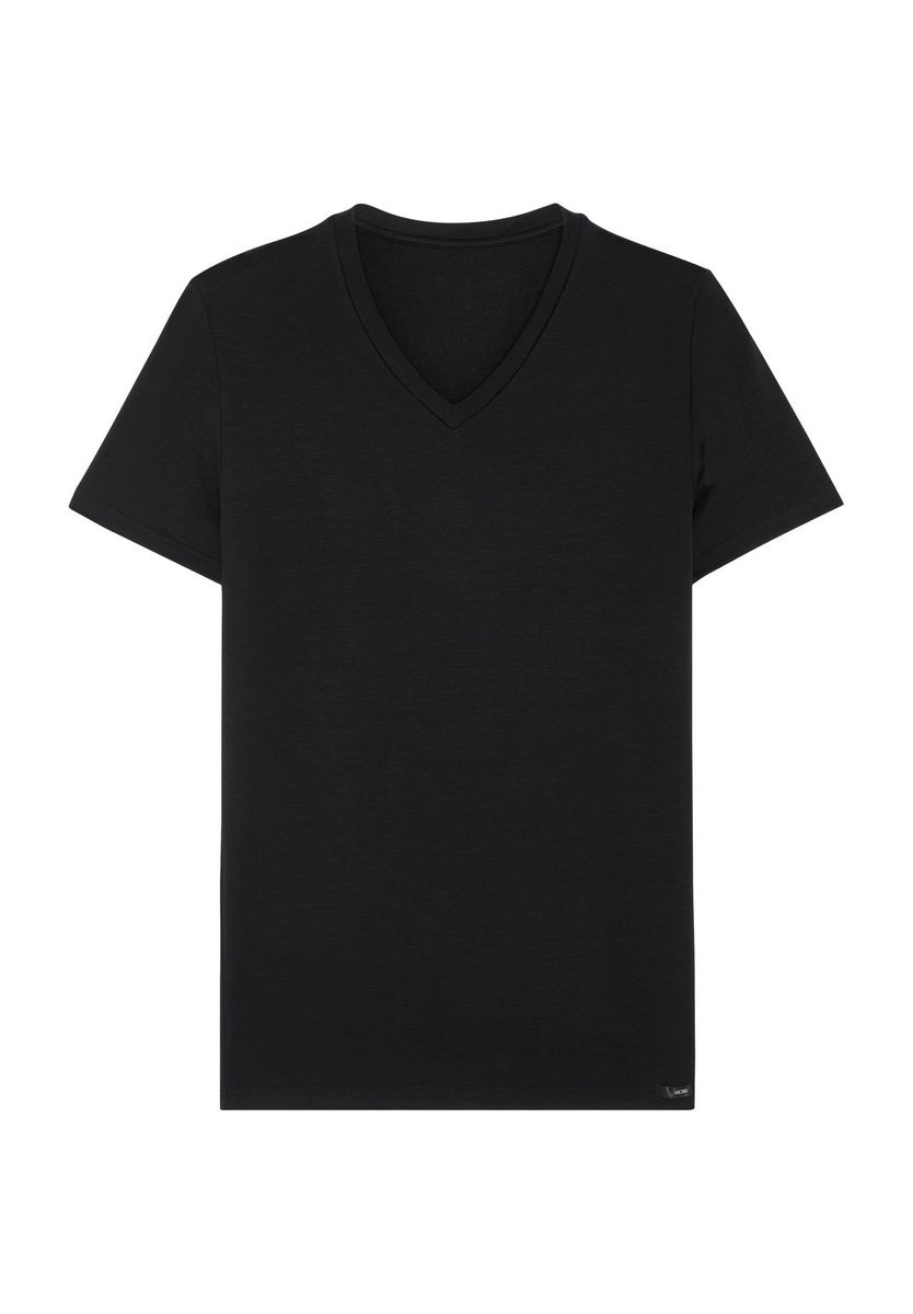 Klassisches schwarzes V-Ausschnitt-Unterhemd