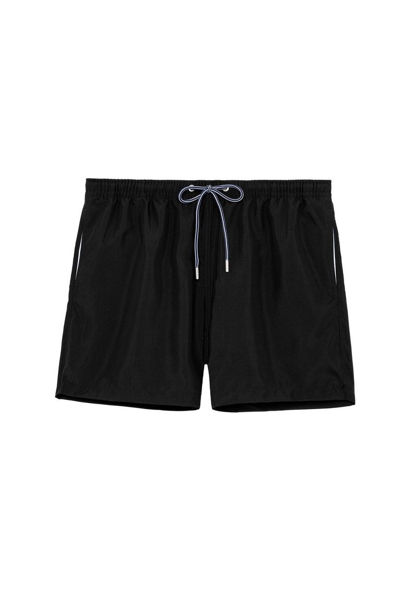 Klassische unifarben schwarze Badeshorts