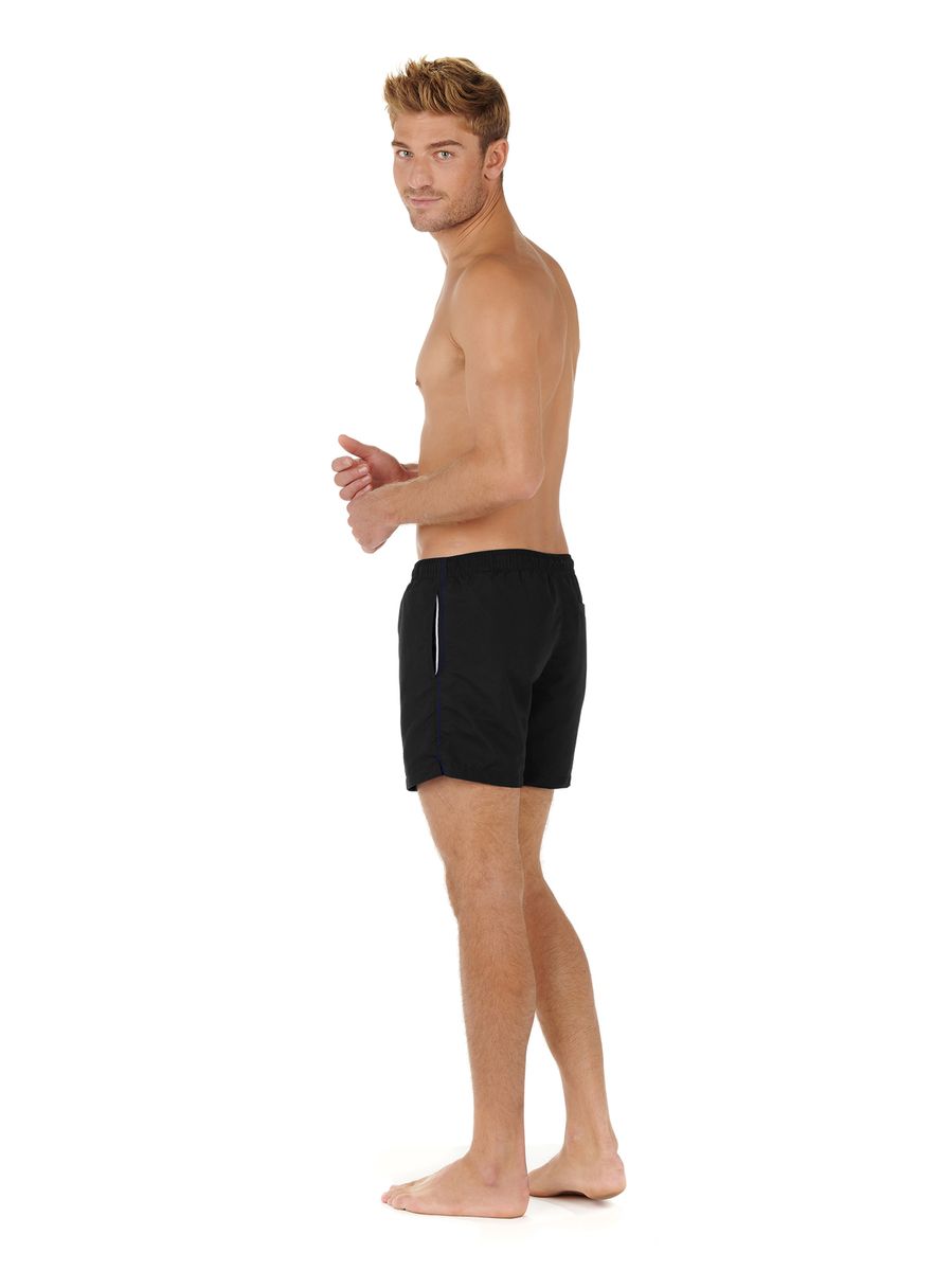 Klassische unifarben schwarze Badeshorts