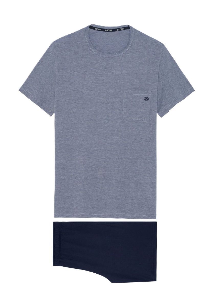 Herren Schlafanzug Set mit Brusttasche