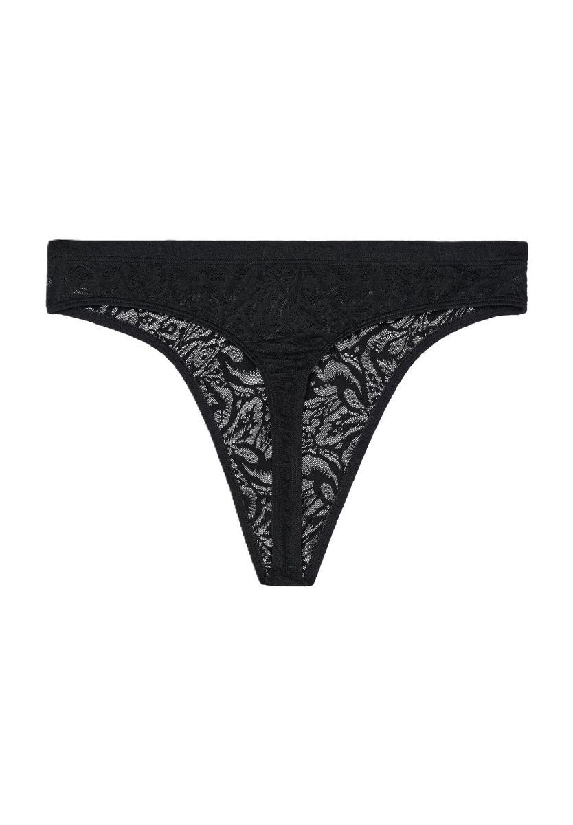 Schwarzer Herren Tanga aus Spitze