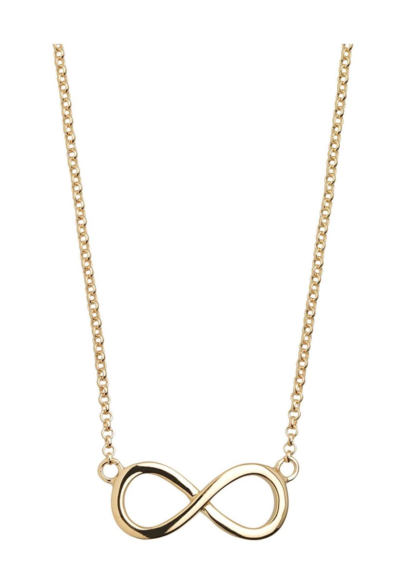 Goldene Unendlichkeitszeichen Anhänger Halskette
