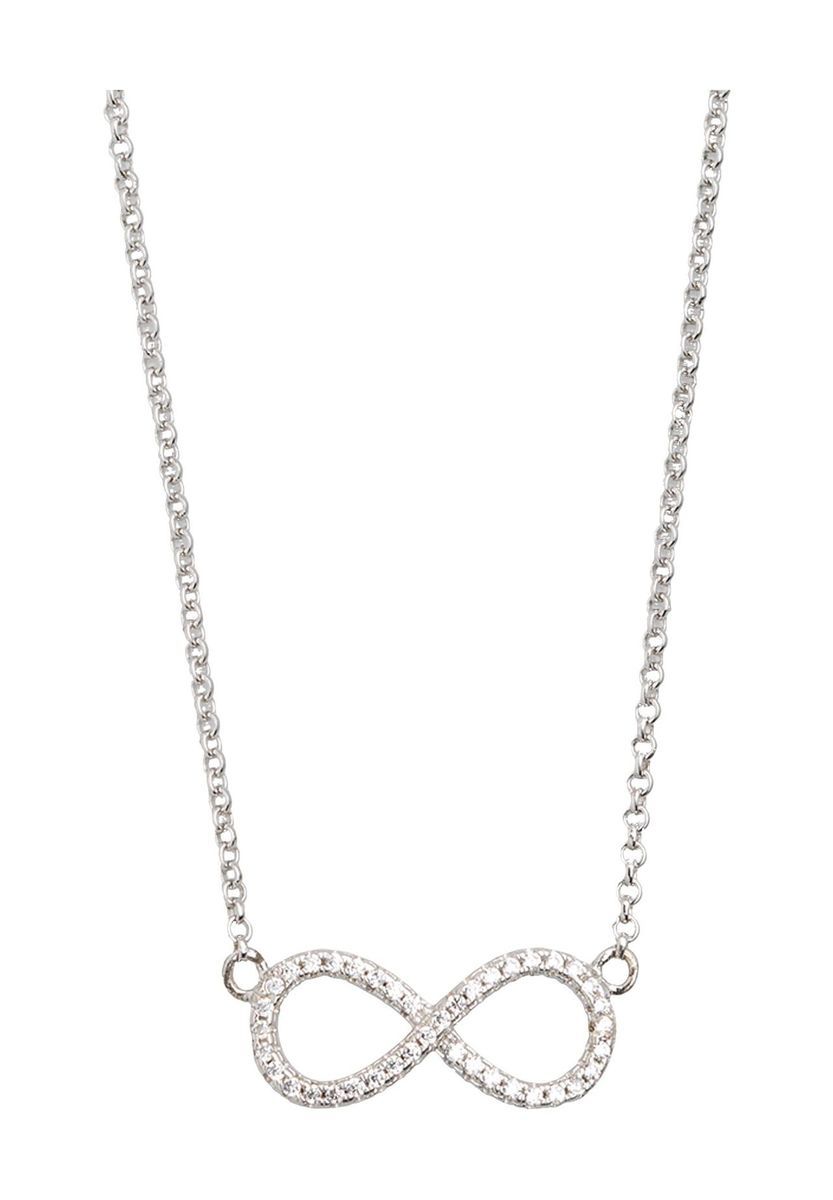 Silberne Unendlichkeits-Anhänger Halskette