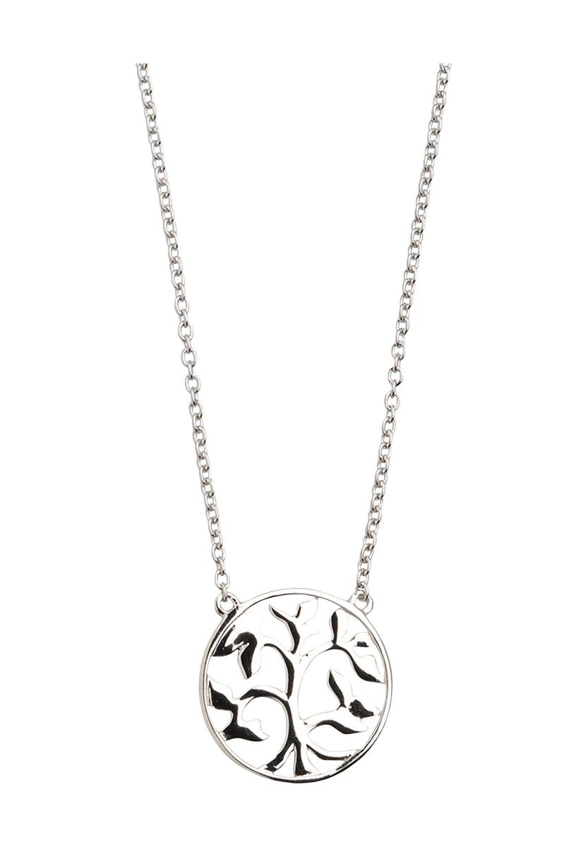 Silberne Halskette mit Lebensbaum-Anhänger