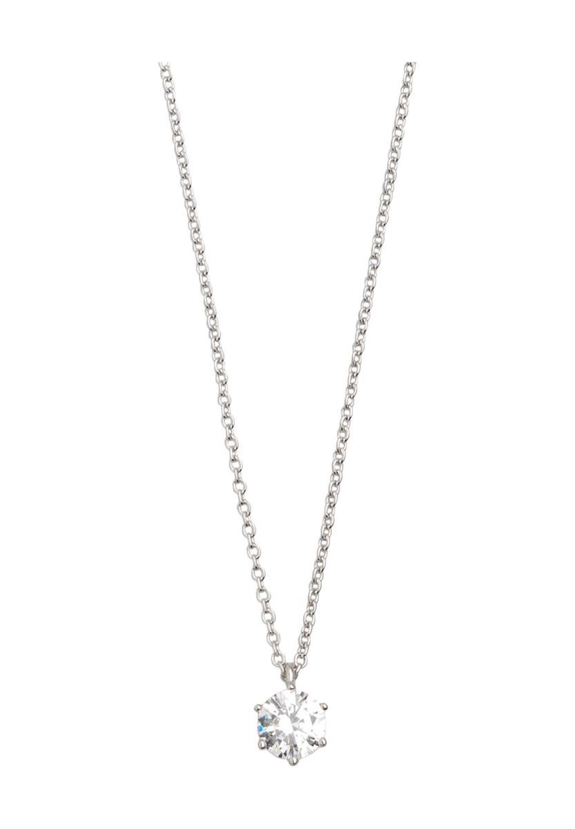 Elegante Solitär Anhänger Halskette