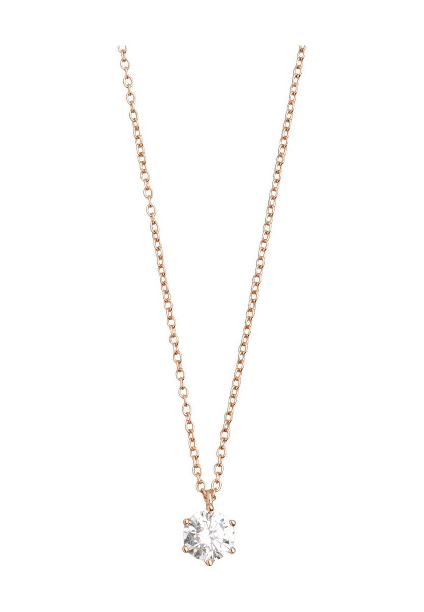 Roségoldene Solitär-Halskette