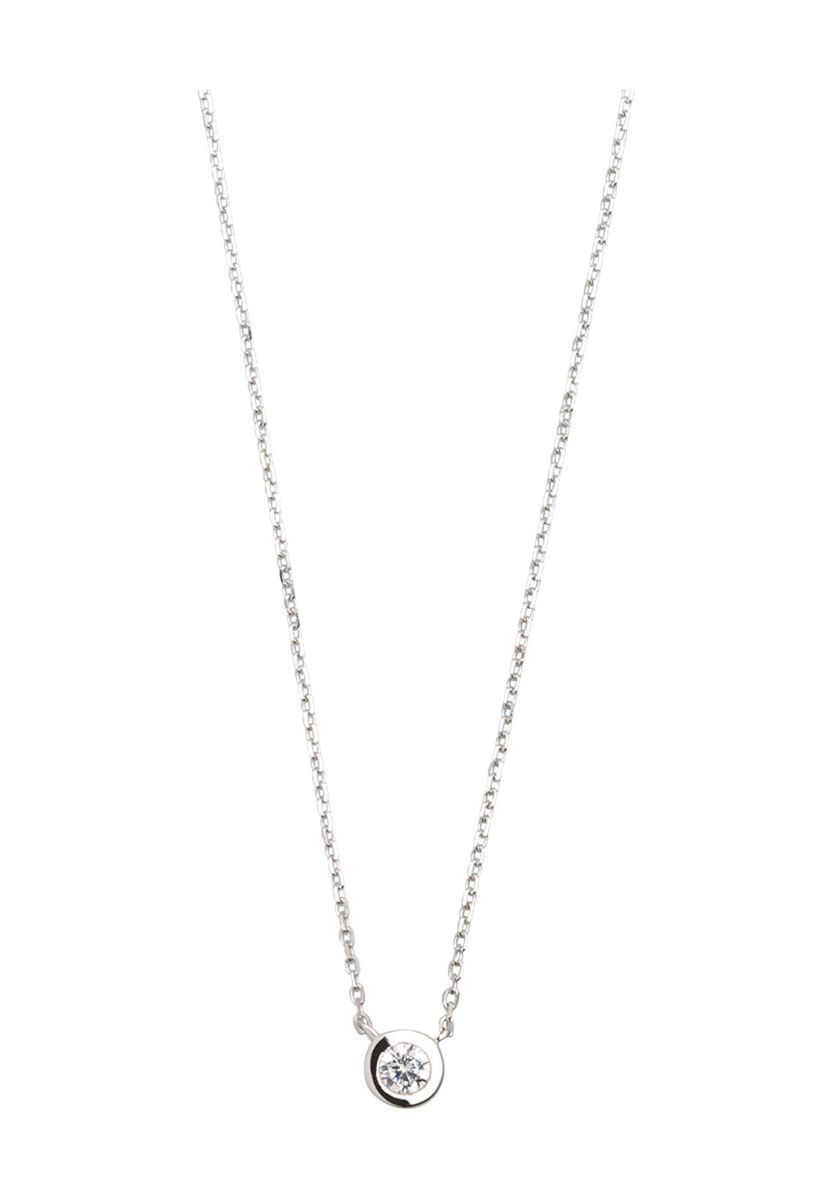 Zierlicher Solitär-Anhänger aus Sterlingsilber