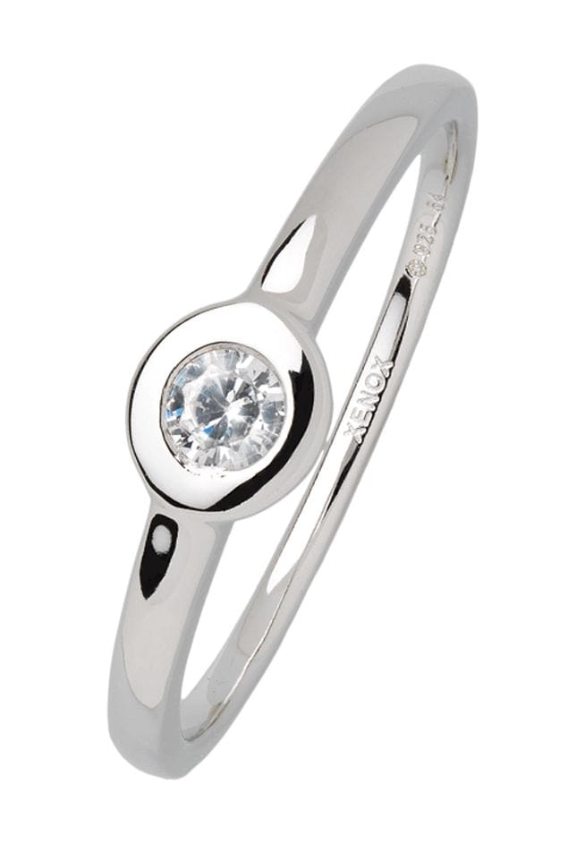 Minimalistischer Sterlingsilberring mit Zirkonia