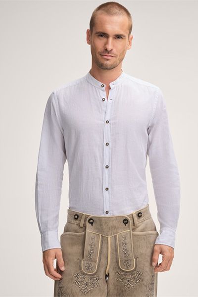 windsor x CocoVero Hemd Alois in Grau Gestreift Trachtenstil