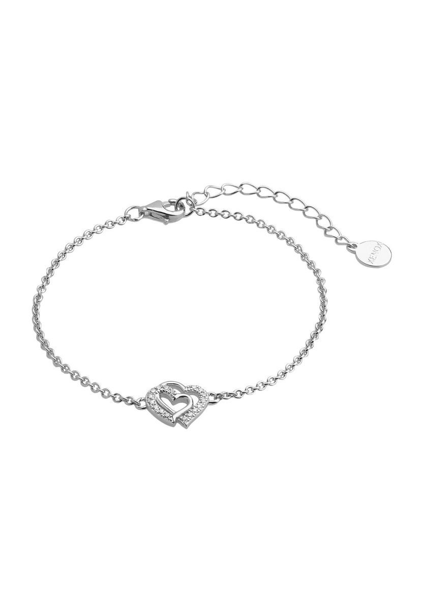 Zartes Silber Herz Charm Armband