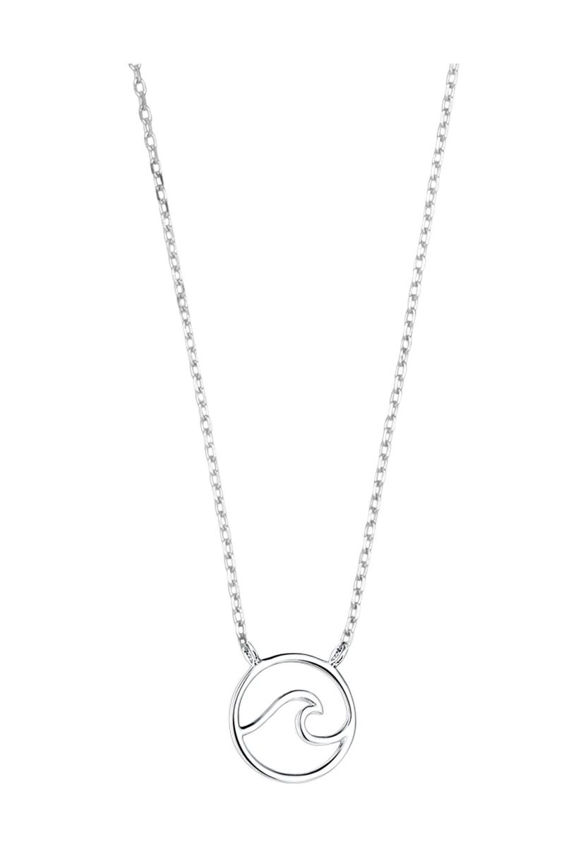 Silberne Halskette mit Wellenanhänger