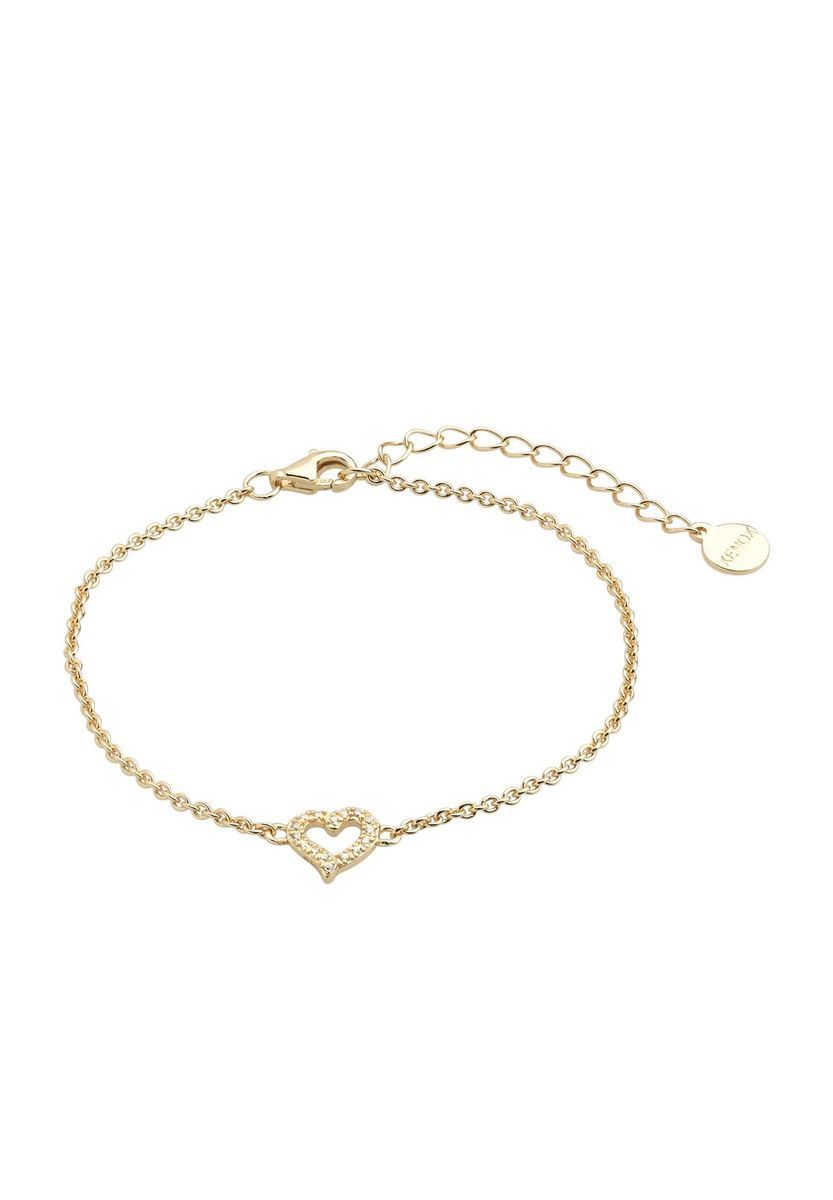 Zartes Herz-Charm Goldarmband