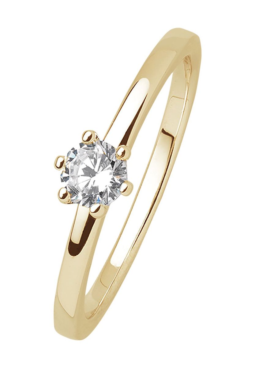 XENOX Damen Ring "XS7383", 925er Silber, gold