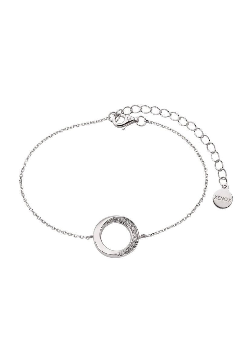 Zartes Silber Armband mit Halbmond