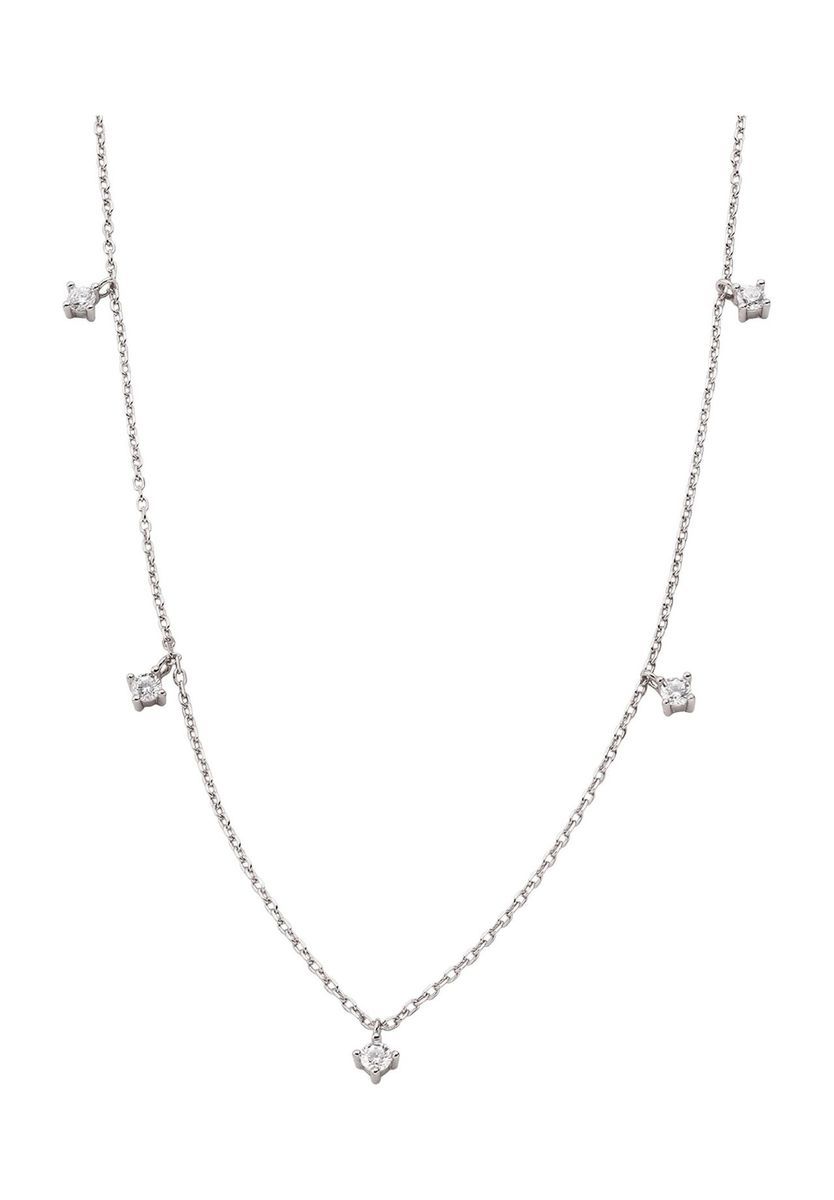 Zarte Halskette aus Sterlingsilber mit Zirkonia