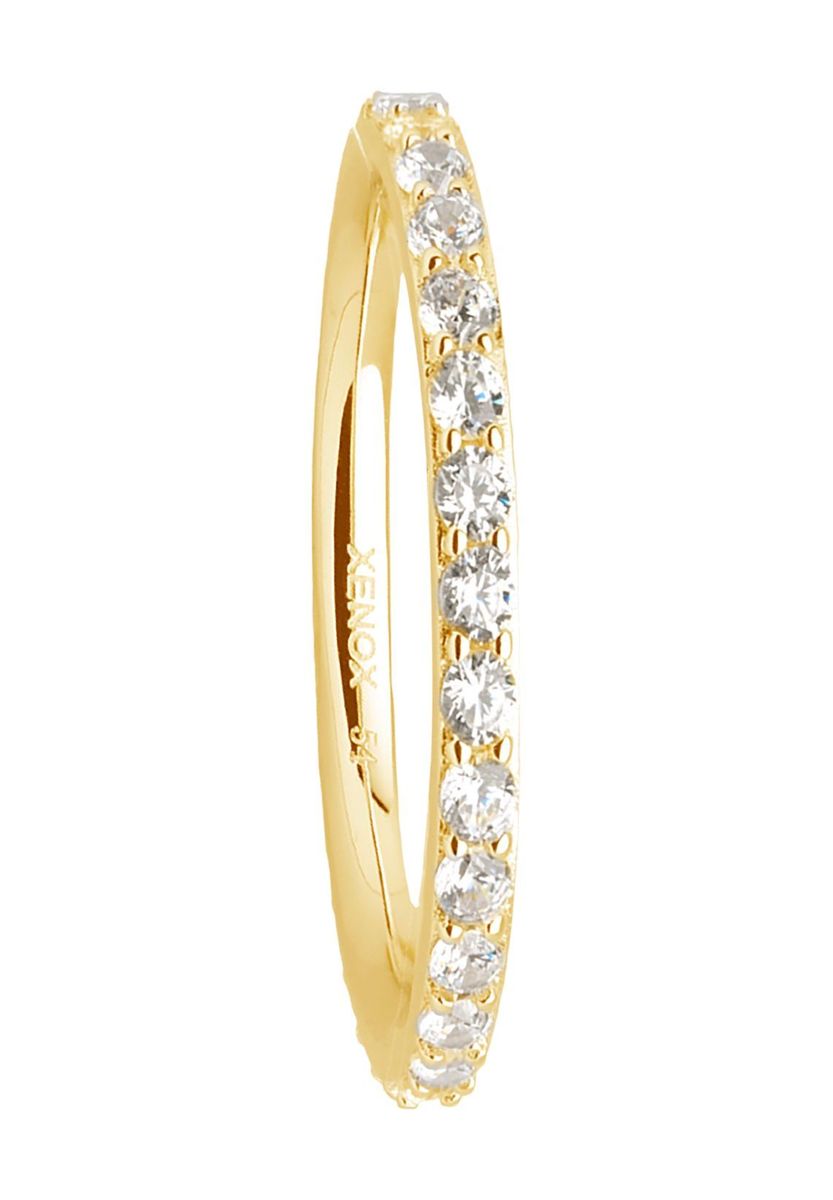 XENOX Damen Ring "XS7389", 925er Silber, gold
