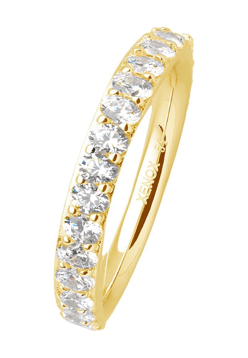 XENOX Damen Ring "XS7390", 925er Silber, gold