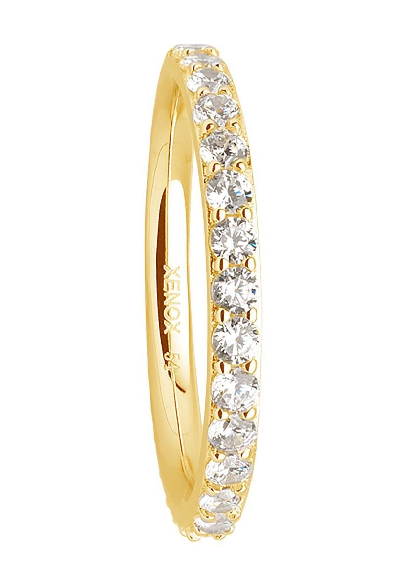 XENOX Damen Ring "XS7357", 925er Silber, gold