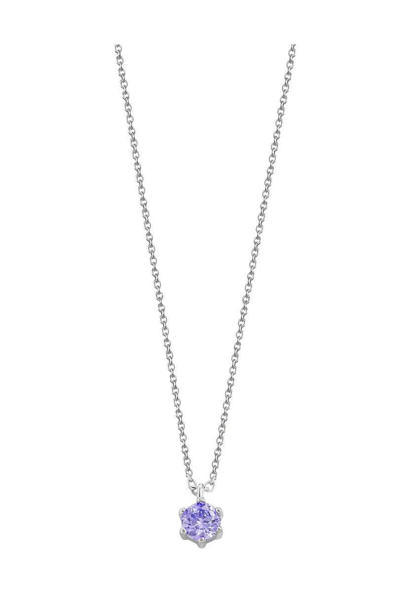 Zarte Sterling Silber Lavendel Zirkonia Halskette