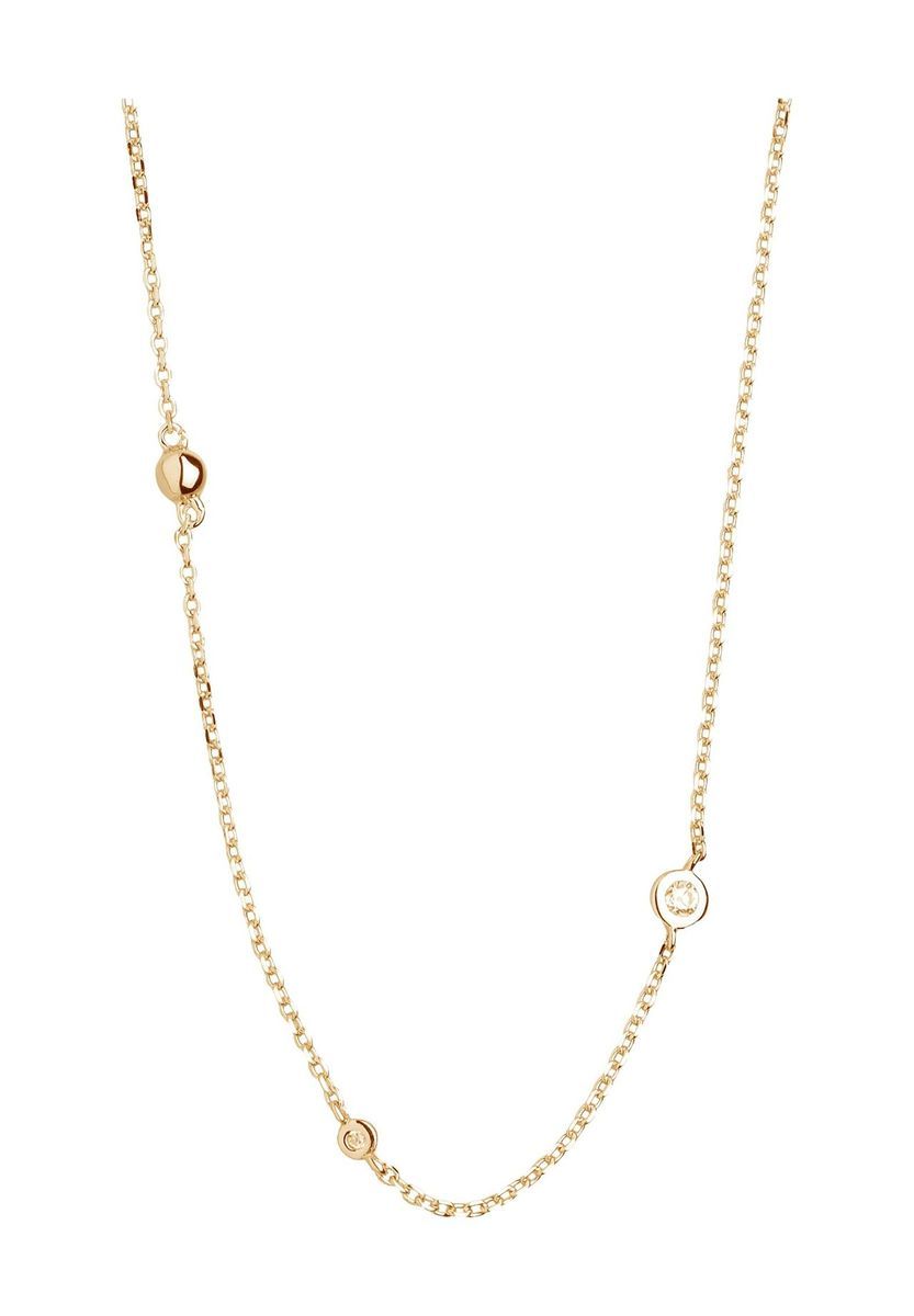 Goldplattierte Silberkette mit Zirkonia