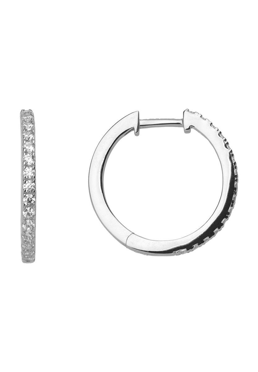 Funkelnde Zirkonia Sterling Silber Creolen