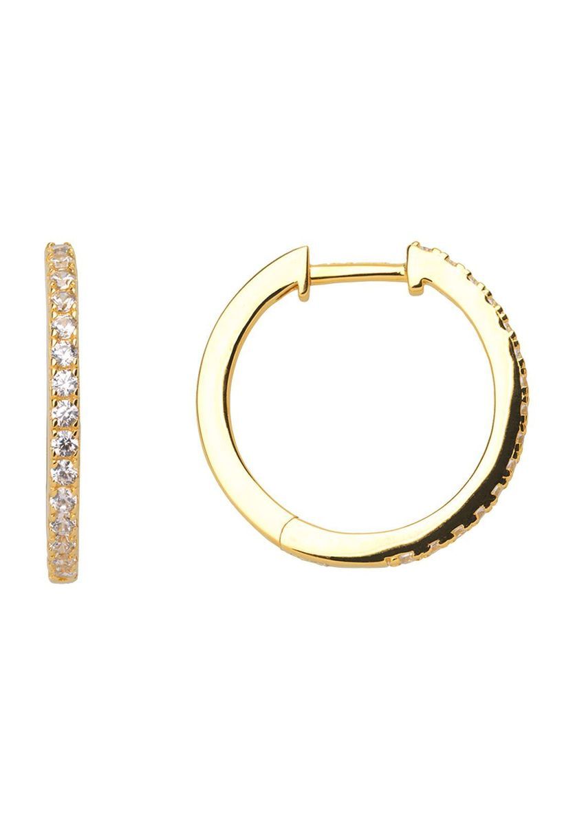 Zarte goldene Creolen mit Zirkonia