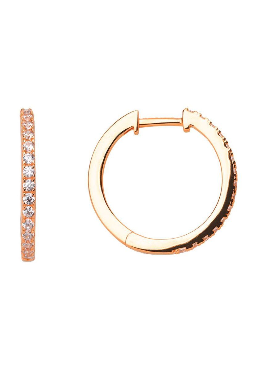 Funkelnde Roségoldene Creolen