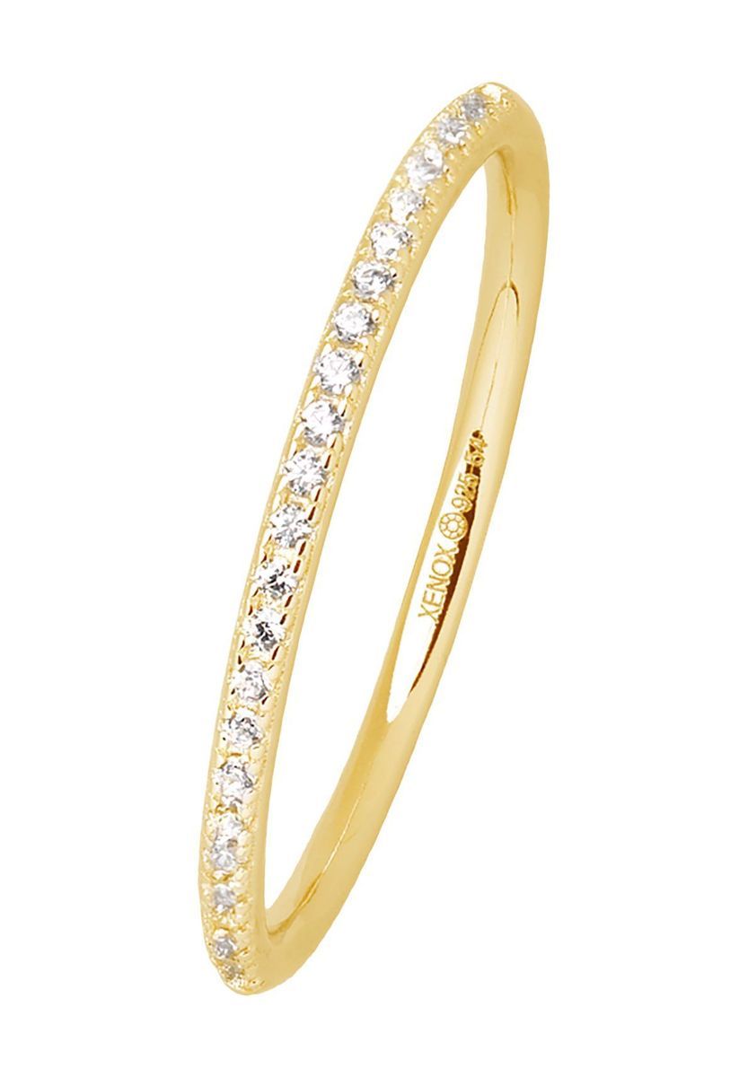 XENOX Damen Ring "XS1721G", 925er Silber, gold