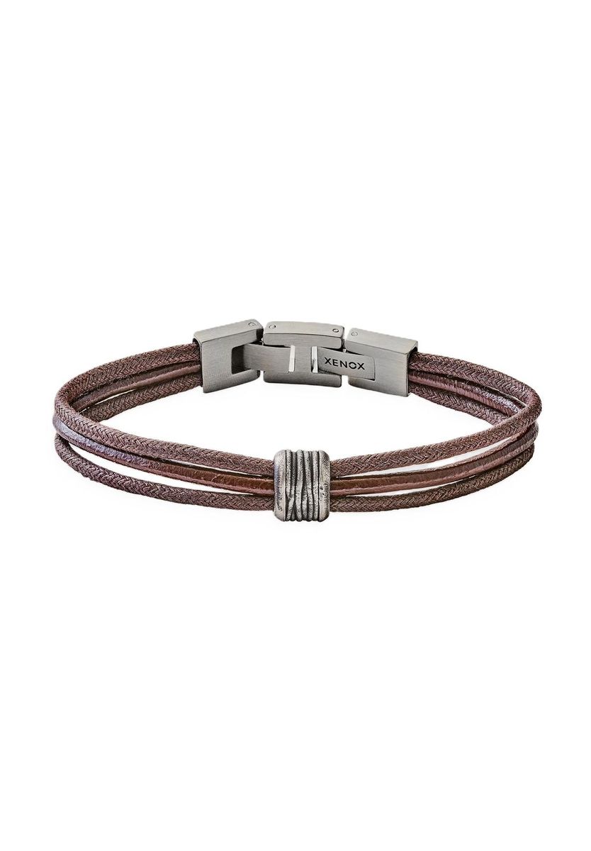 Herren Braun Leder geflochtenes Armband