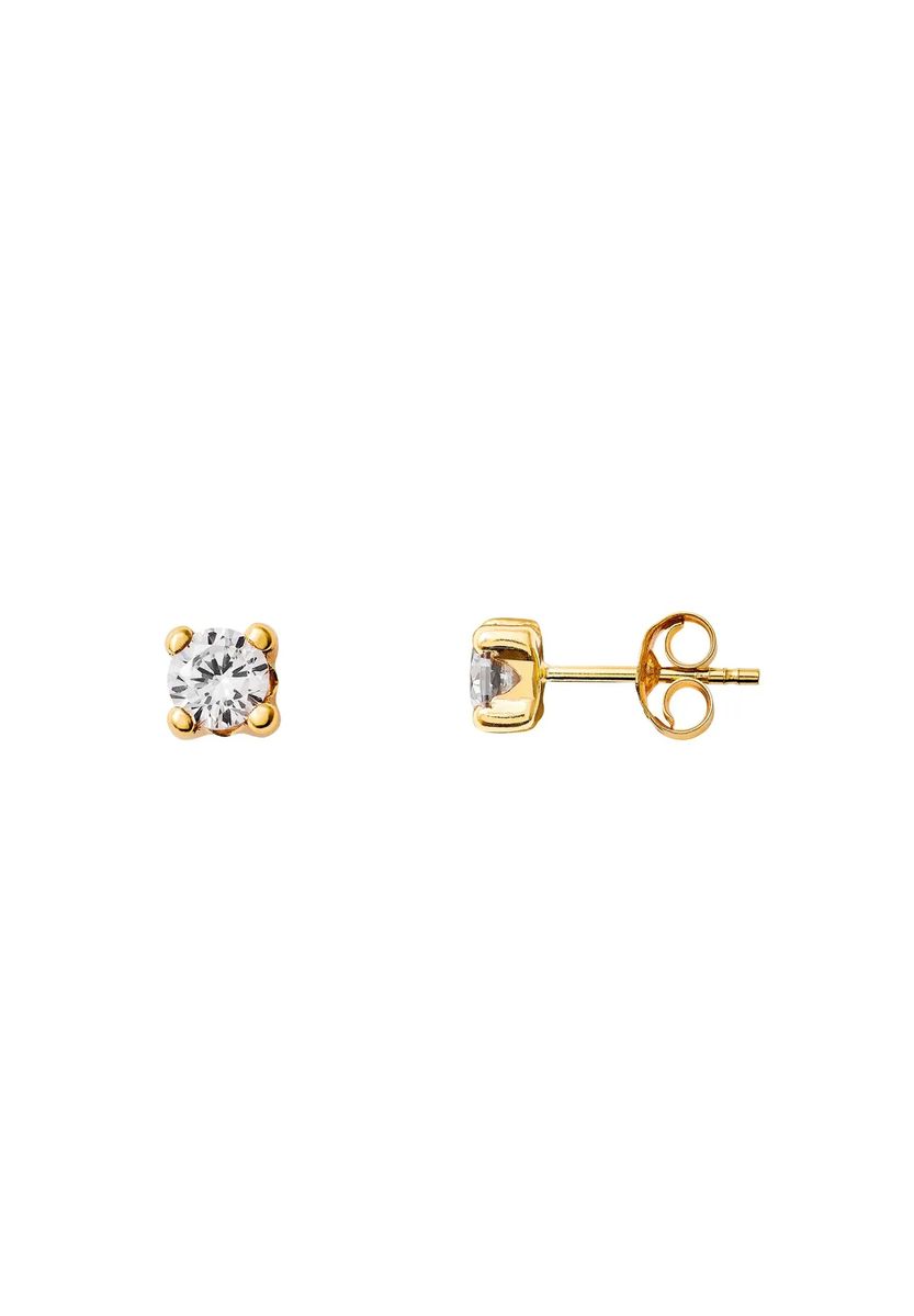 Goldene Ohrstecker mit Zirkonia