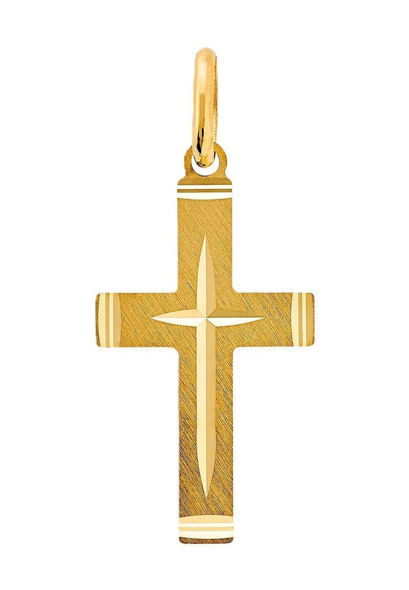 Klassische Goldkreuz Anhänger Halskette