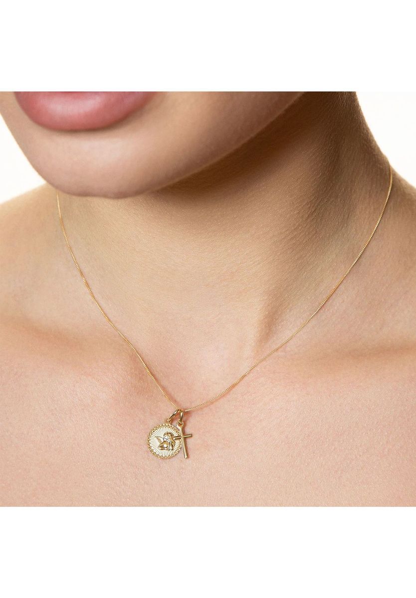 Klassischer Gold Kreuz Anhänger Charm