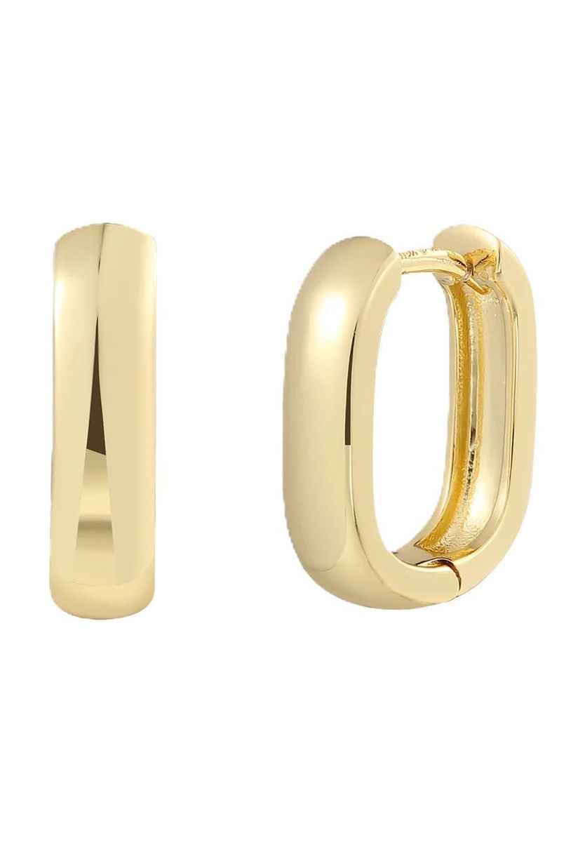 XENOX Damen Creolen, 925er Silber, GELBGOLD, 42