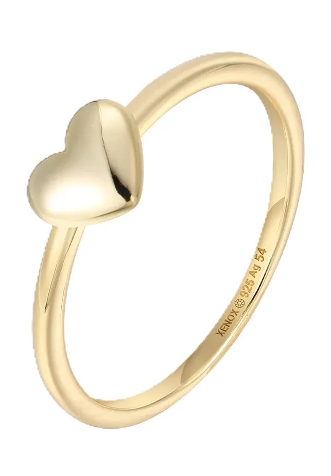 XENOX Damen Ring, 925er Silber, GELBGOLD, 99