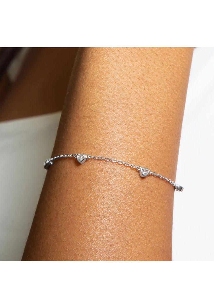 XENOX Damen Armband, 925er Silber, WEISSGOLD, 99
