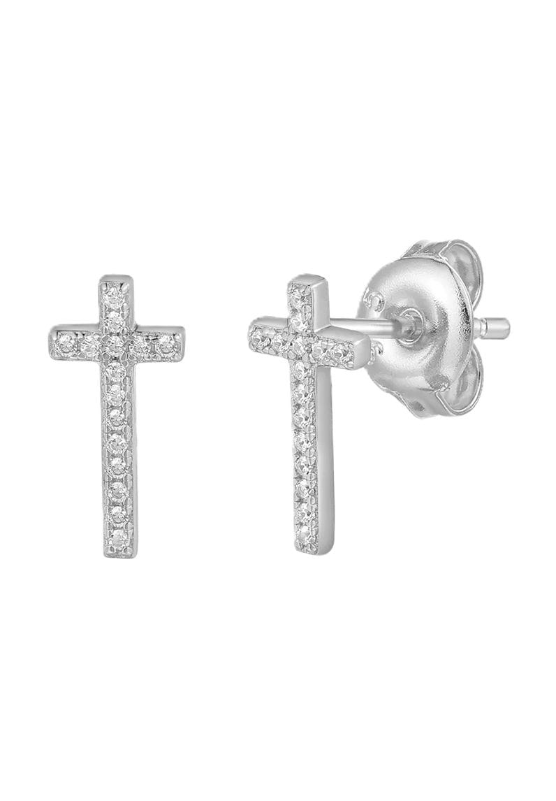 XENOX Damen Ohrstecker, 925er Silber, WEISSGOLD, 99