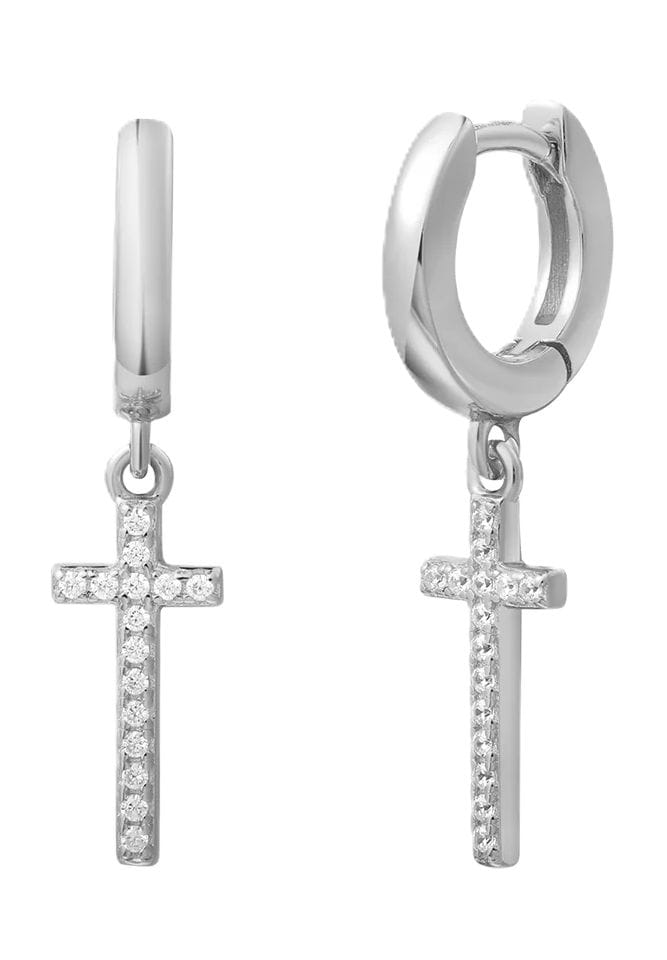 XENOX Damen Ohrhänger, 925er Silber, WEISSGOLD, 99