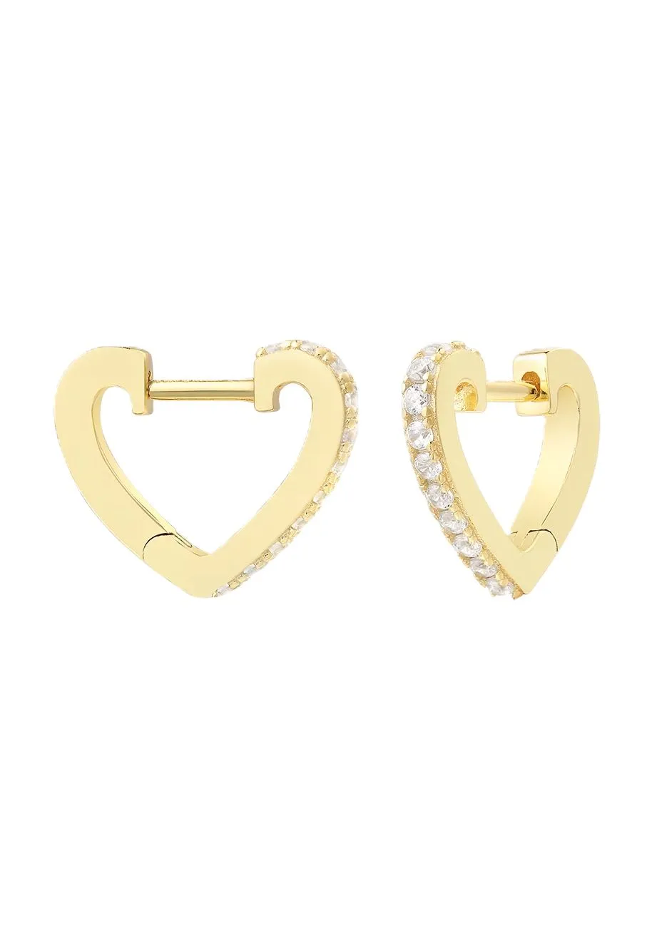 XENOX Damen Creolen, 925er Silber, GELBGOLD, 99