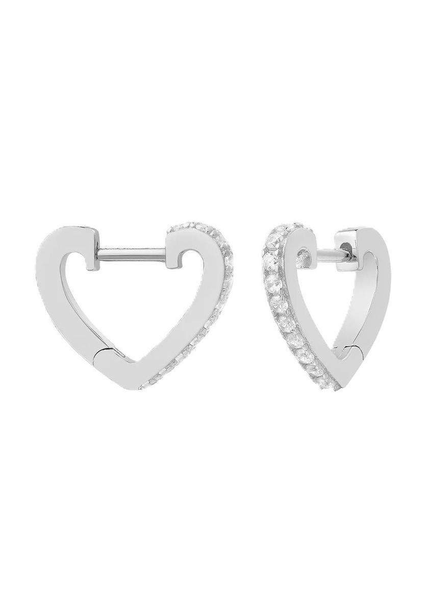 XENOX Damen Creolen, 925er Silber, WEISSGOLD, 99