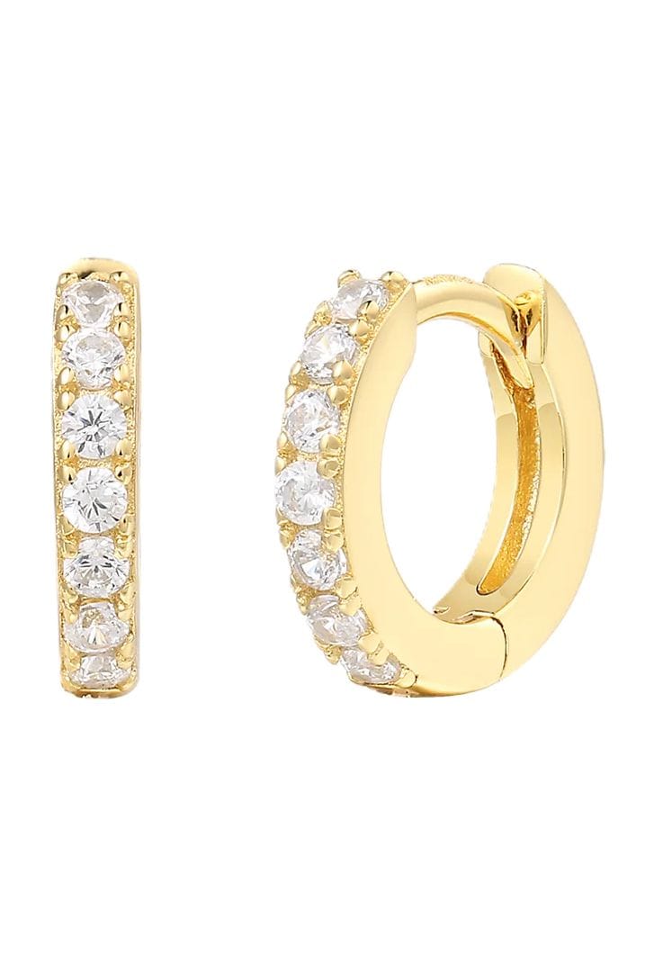 XENOX Damen Creolen, 925er Silber, GELBGOLD