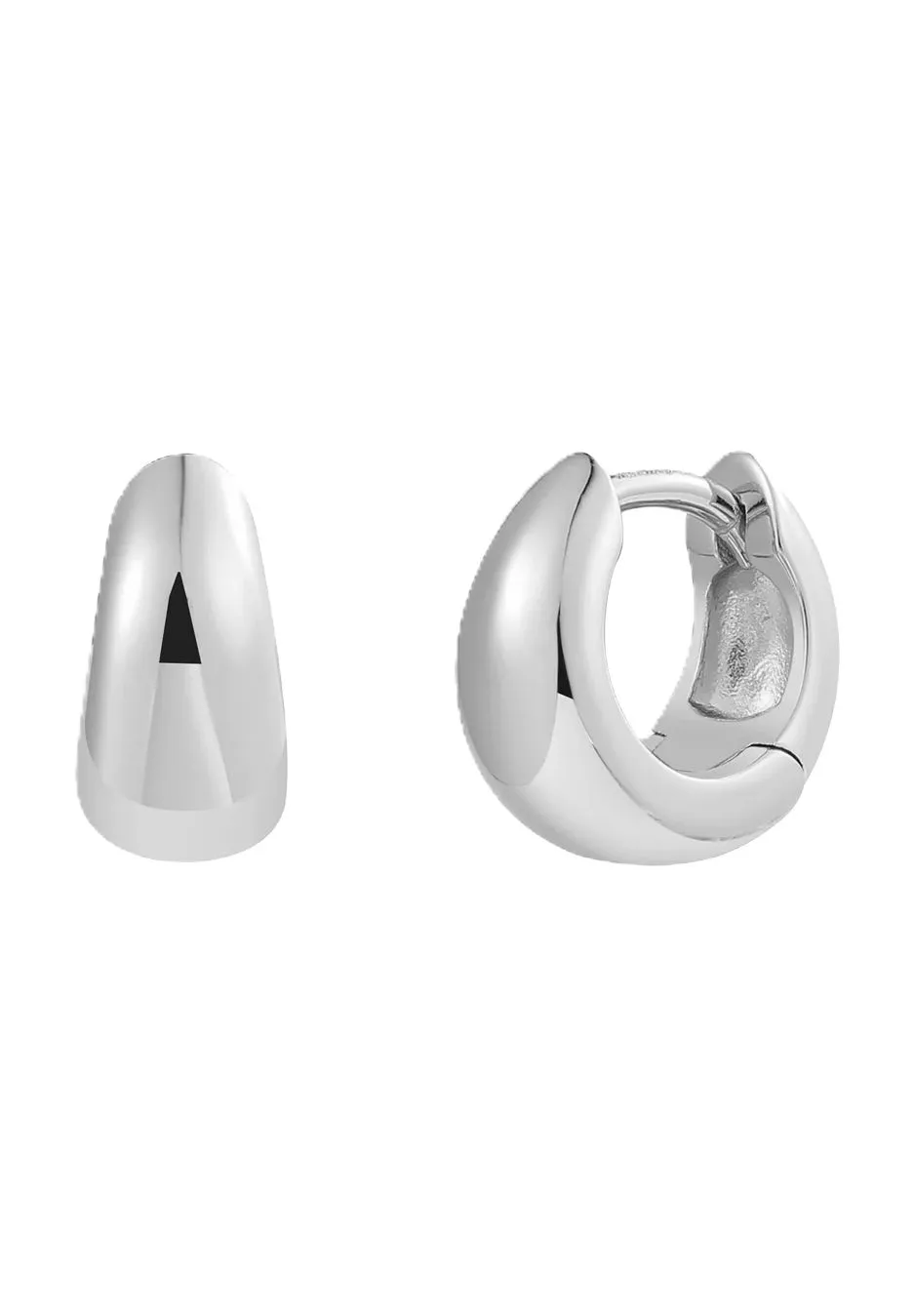 XENOX Damen Creolen, 925er Silber, WEISSGOLD