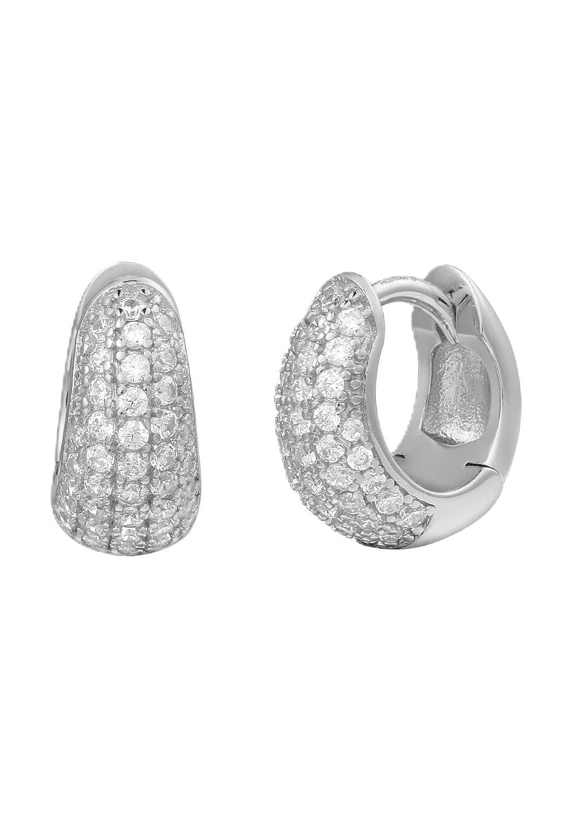 XENOX Damen Creolen, 925er Silber, WEISSGOLD