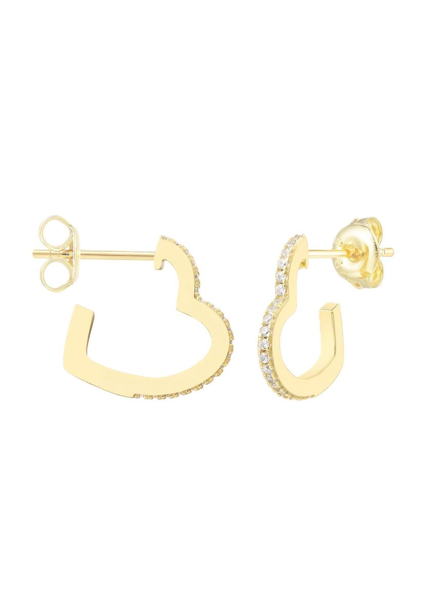 XENOX Damen Ohrstecker, 925er Silber, GELBGOLD, 99