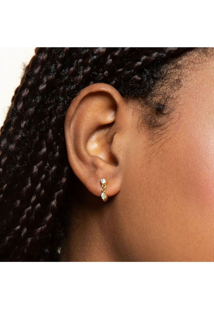 XENOX Damen Ohrstecker, 925er Silber, GELBGOLD, 40